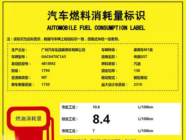 传祺GS7将亮相上海车展 增1.8T发动机
