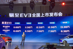 江铃易至EV3上市 ，补贴后售6.68-8.38万元