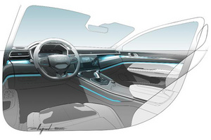 开创领克新一代内饰风格，领克05内饰手绘图曝光