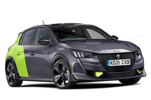 最大马力170匹,标致纯电动性能车e-208GTi信息曝光