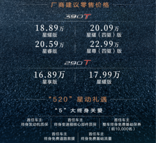 自主品牌最大的SUV？星途新旗舰揽月上市售16.89万起