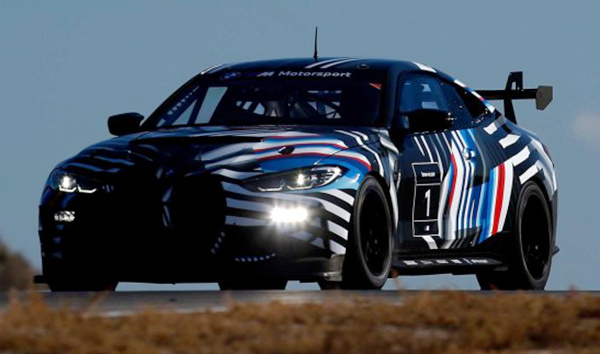 满身赛化大宽体加鹅颈尾翼 全新宝马M4 GT4官方谍照