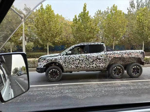 3.0T+9AT,采用六轮驱动!长城山海炮6x6谍照曝光